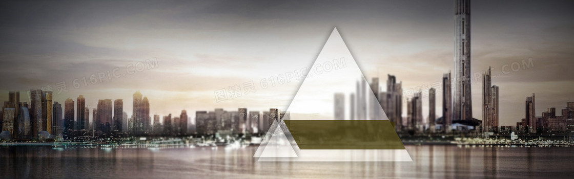 城市金字塔背景图