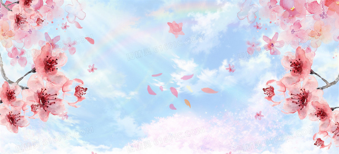 38妇女节梦幻浪漫文艺蓝色banner