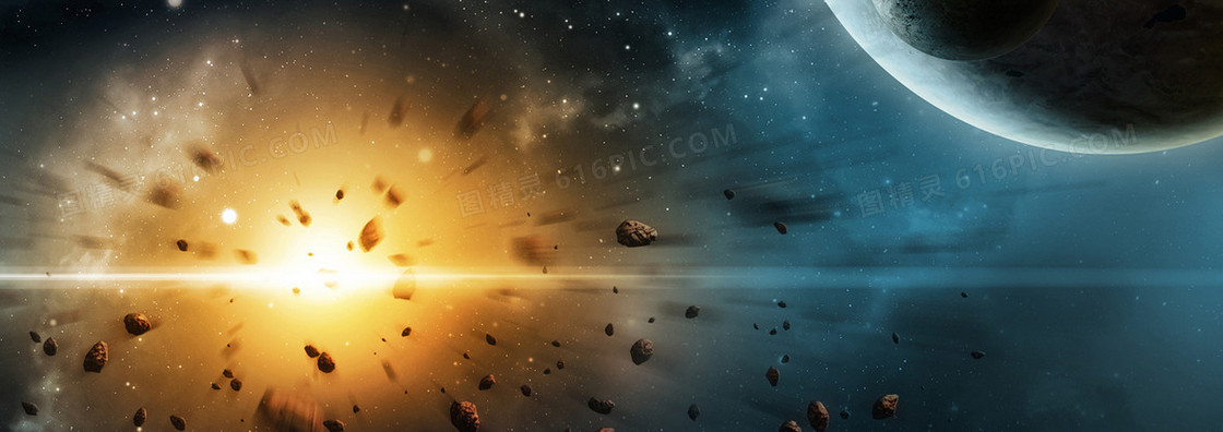 科幻酷炫爆炸星际banner