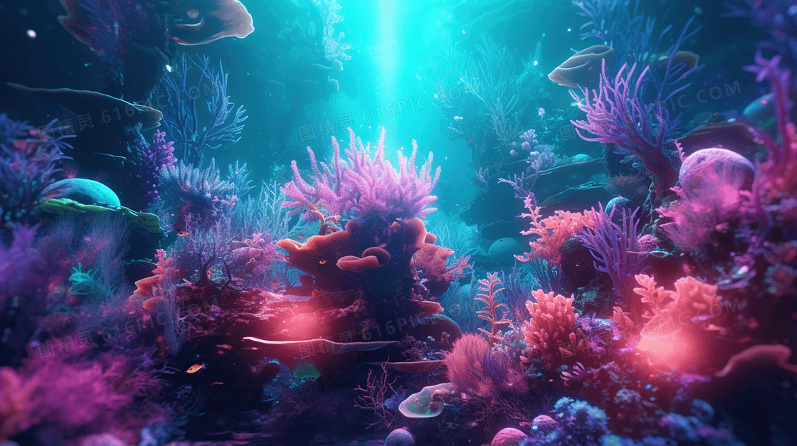 彩色梦幻海底世界