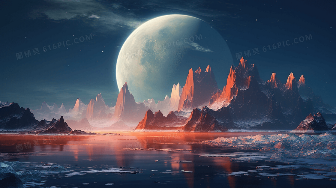 科技科幻星球宇宙插画