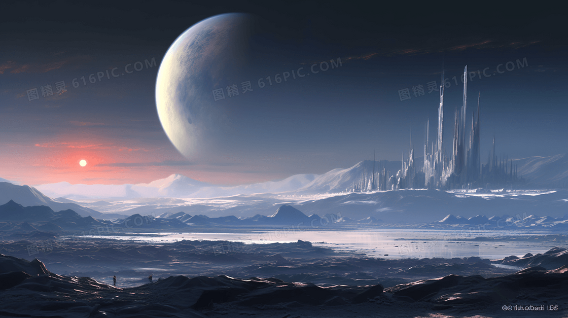 科技科幻星球宇宙插画