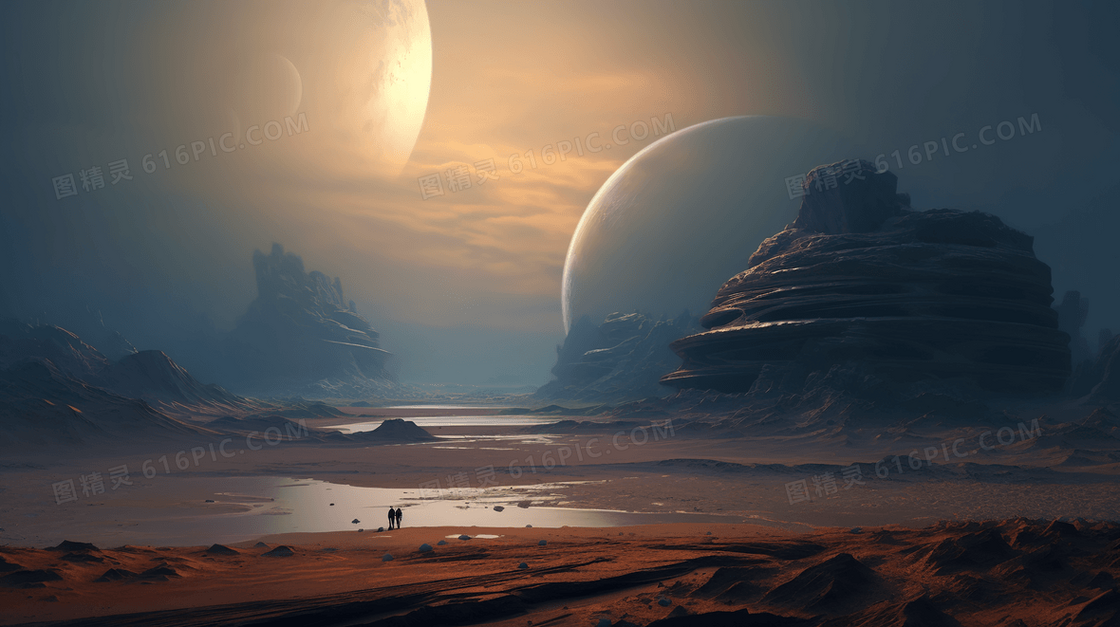 科技科幻星球宇宙插画