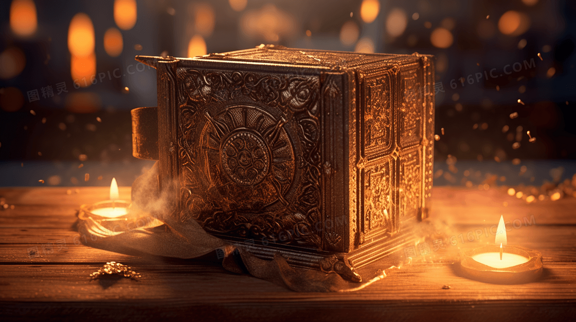 金色神秘魔法书籍
