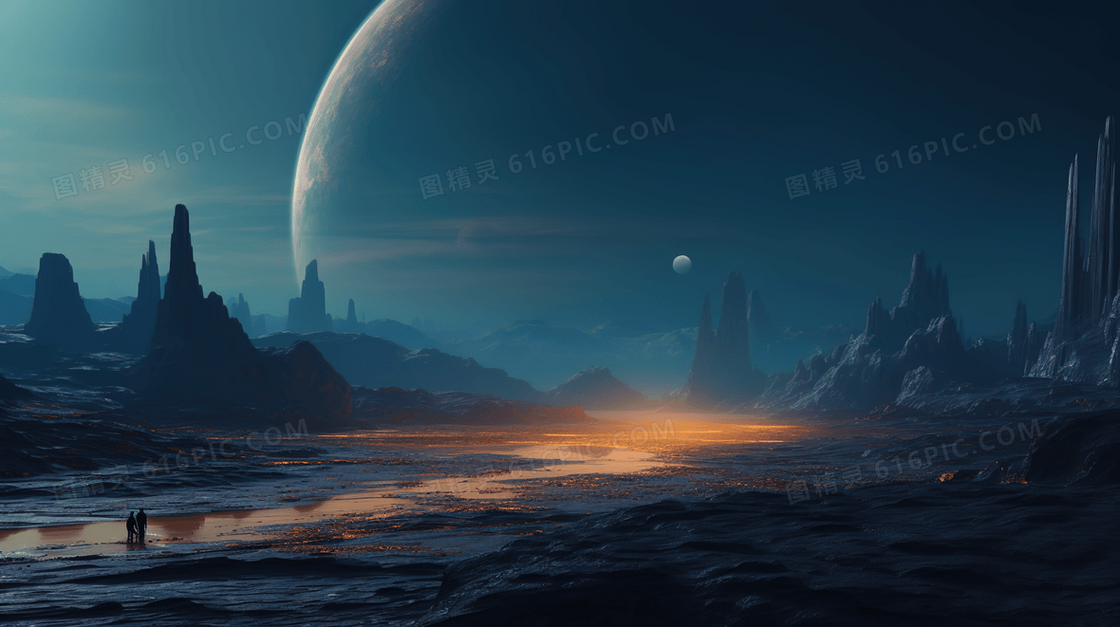 科技科幻星球宇宙插画