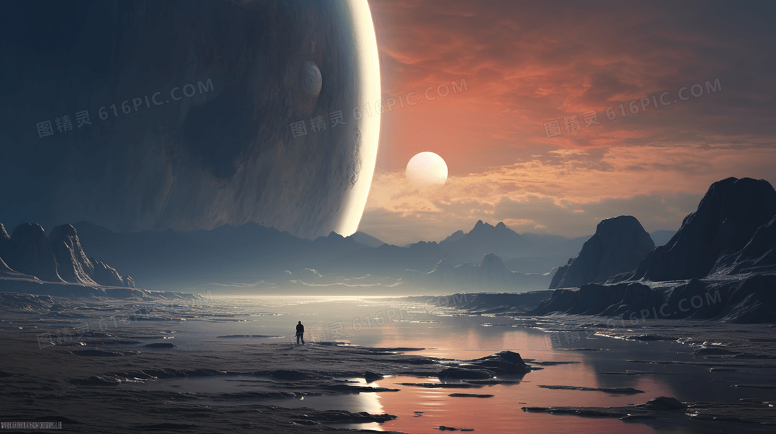 科技科幻星球宇宙插画
