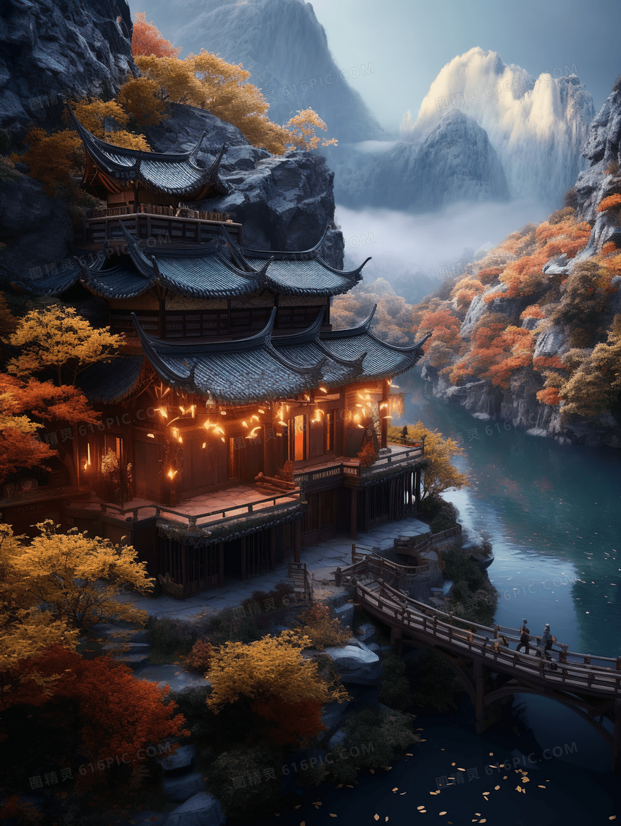 中国风古典建筑风景