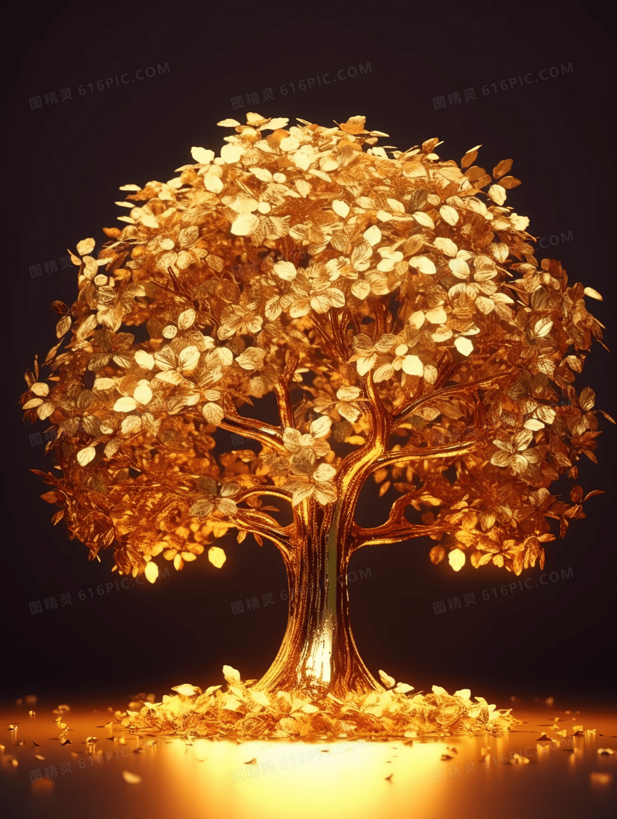 金色财富理财金融大树