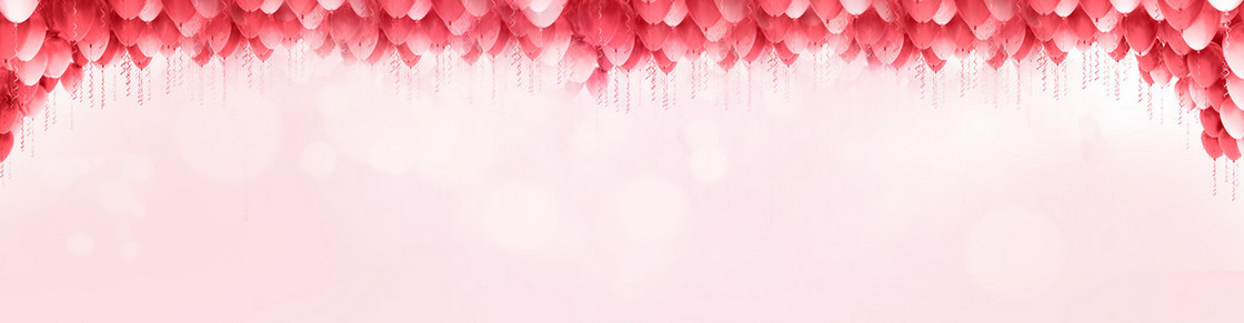 爱情温馨气球背景banner
