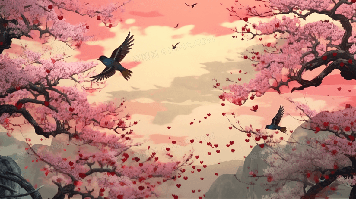 花鸟画背景图片下载_免费高清花鸟画背景设计素材_第2页_图精灵