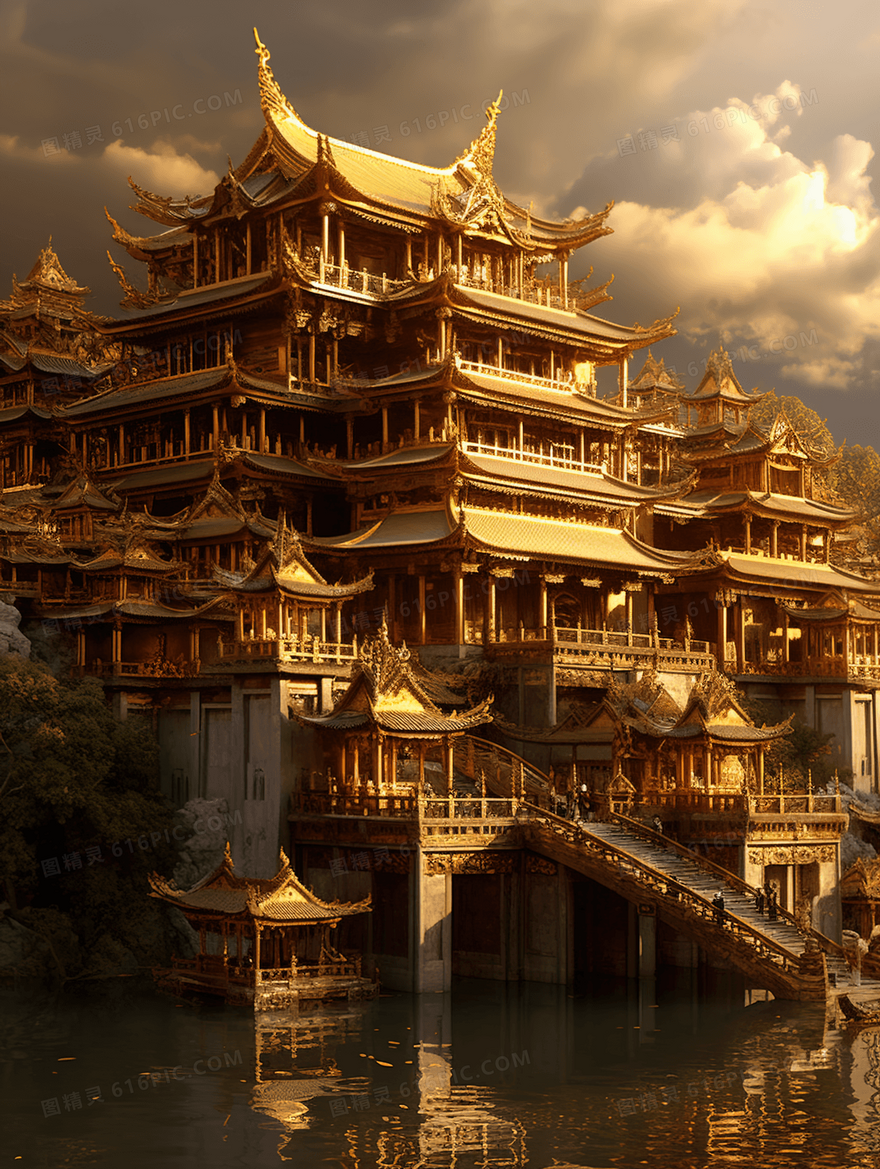 辉煌古建筑风景摄影
