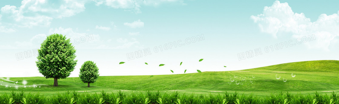 绿色环保和谐低碳封面海报banner