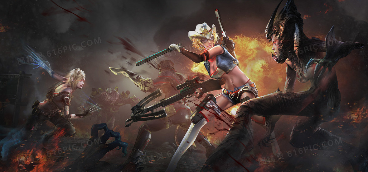 动漫游戏炫酷背景banner