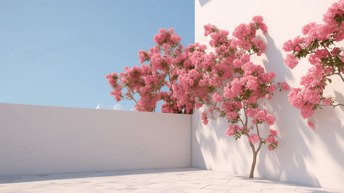 粉色唯美花瓣插画