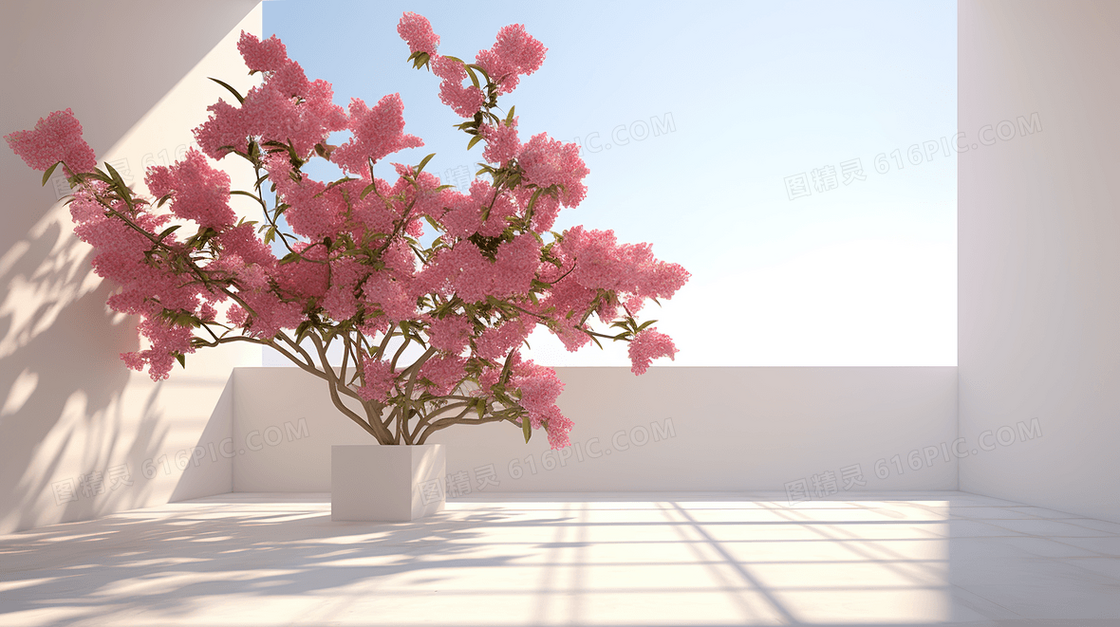 粉色唯美花瓣插画