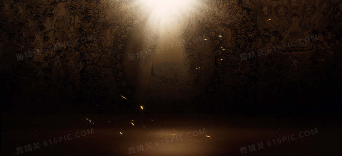佛像中国文化佛珠背景banner