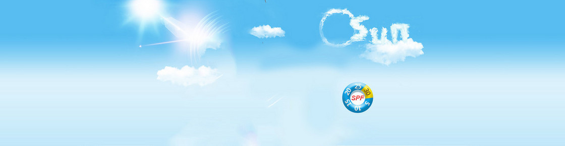 夏日淘宝防晒护肤背景banner