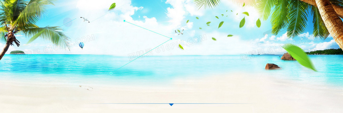 夏日海边背景