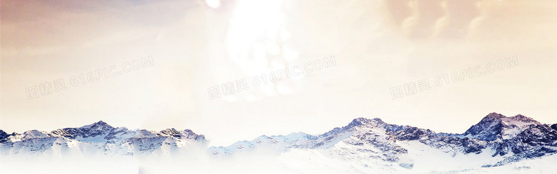 淘宝加绒牛仔裤海报雪山背景