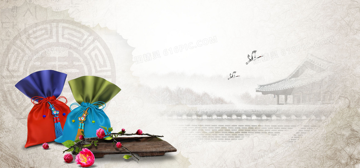 韩国节日背景海报