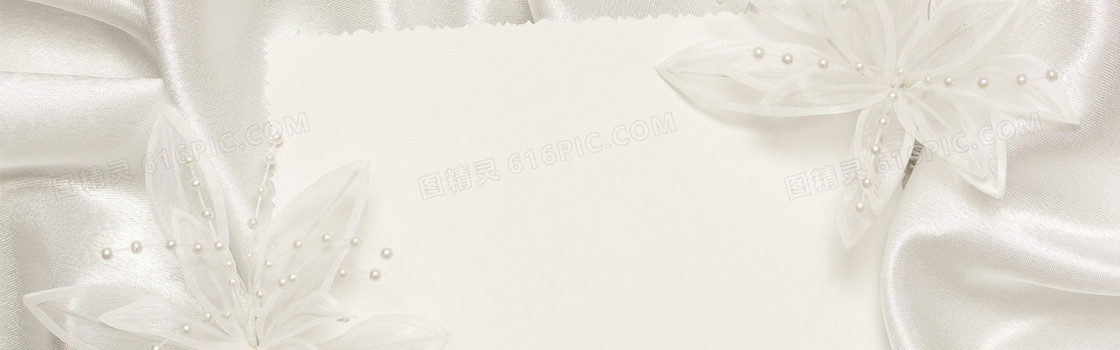 婚纱白色唯美背景banner