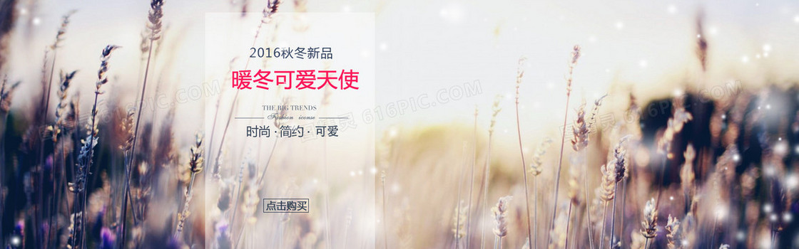 秋冬淘宝服装banner背景