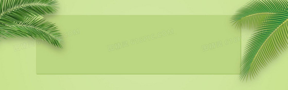 春季女装绿色清新淘宝海报背景