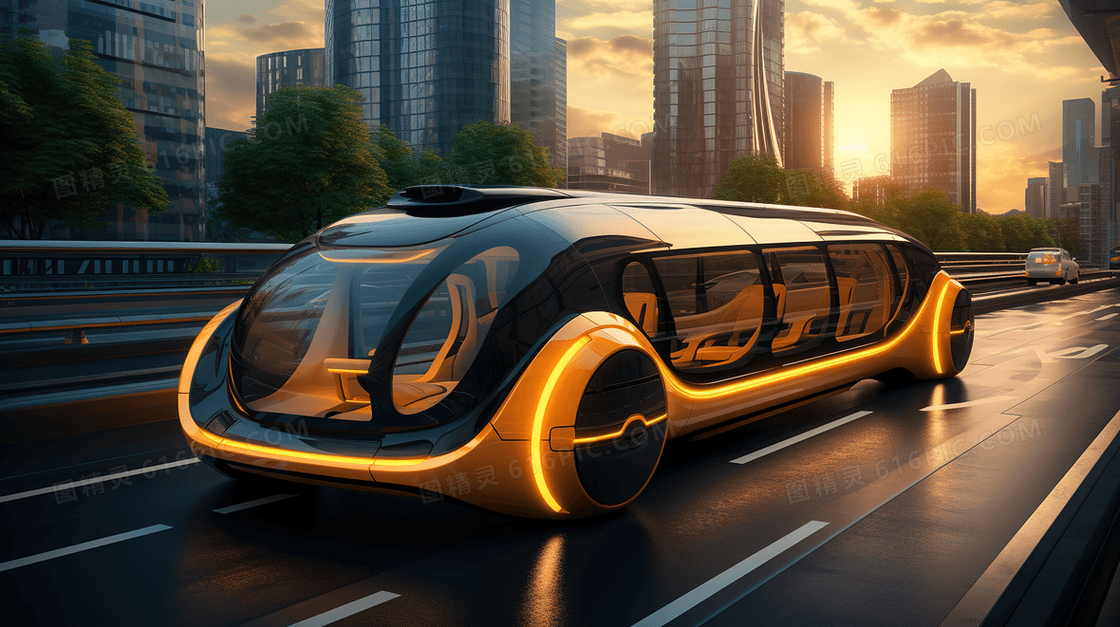 未来世界科技城市智能交通工具创意图片
