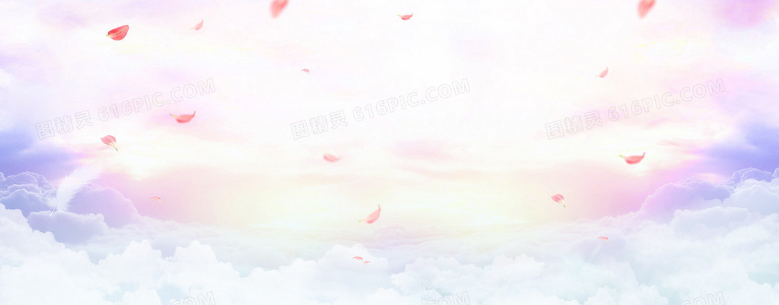 彩云花瓣banner背景