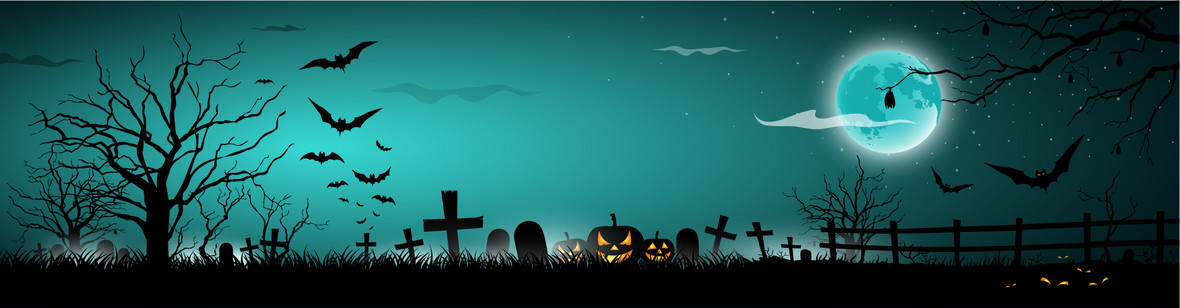 卡通恐怖万圣节装饰背景