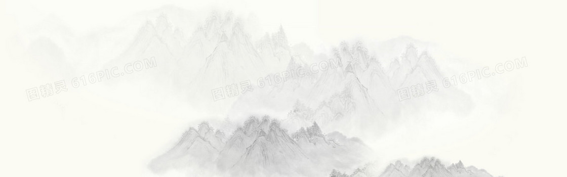 中国风简约水墨山水背景