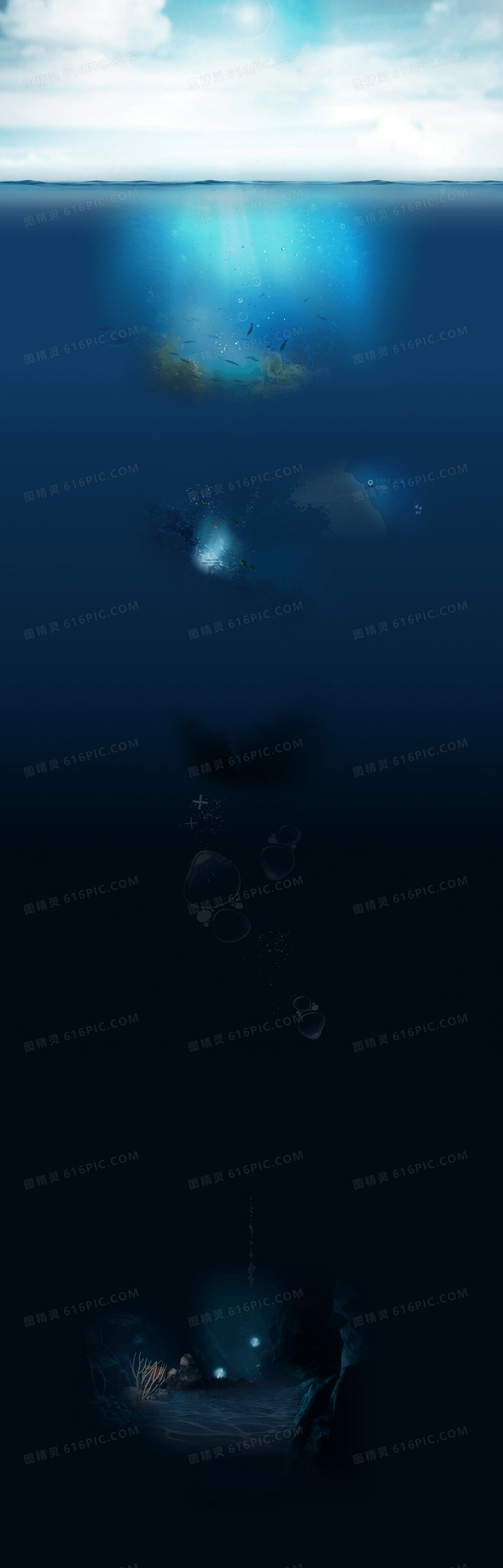 720jpgpsd海底背景jpg黑夜中俯瞰海洋背景6987 × 2500jpg中国风