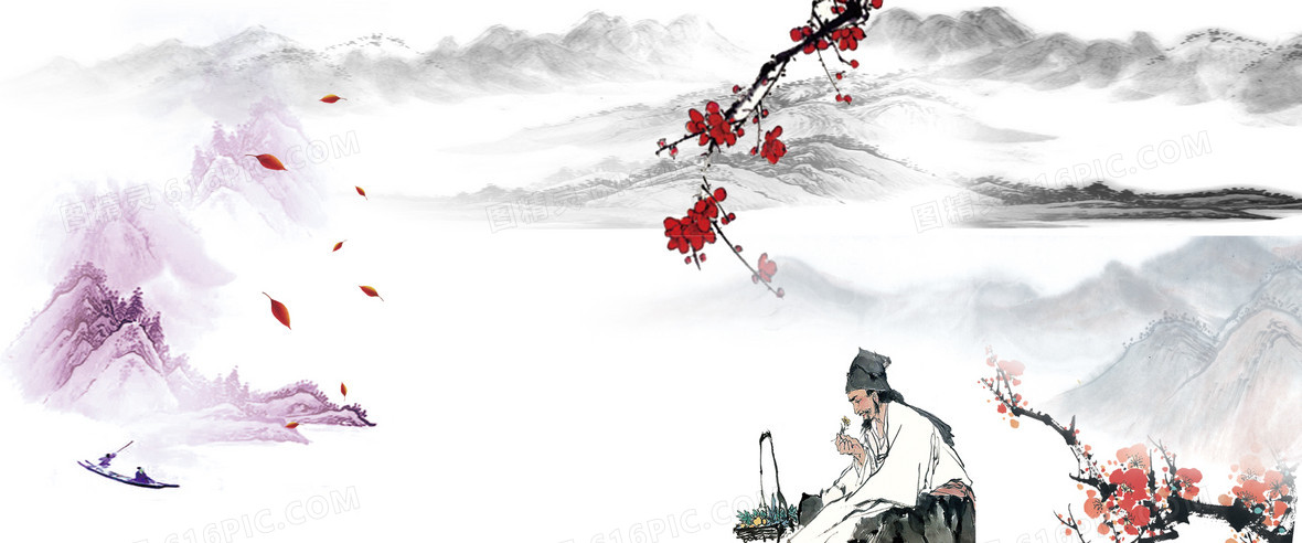 梅花水墨画背景图片下载_免费高清梅花水墨画背景设计素材_第3页_图精灵