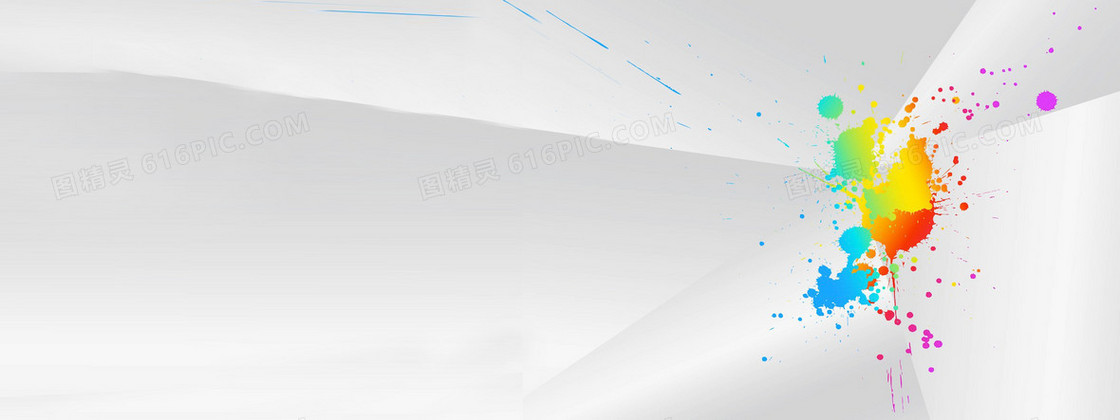 彩色涂污背景banner