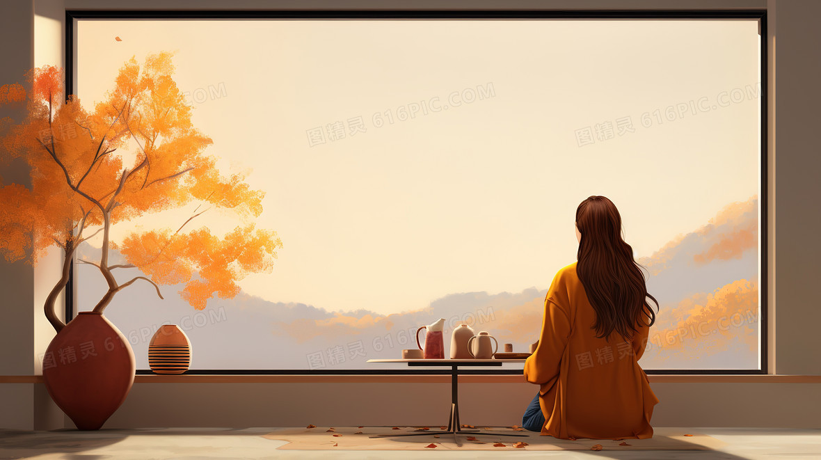 女孩风景插画背景图片下载_免费高清女孩风景插画背景设计素材_第3页_图精灵