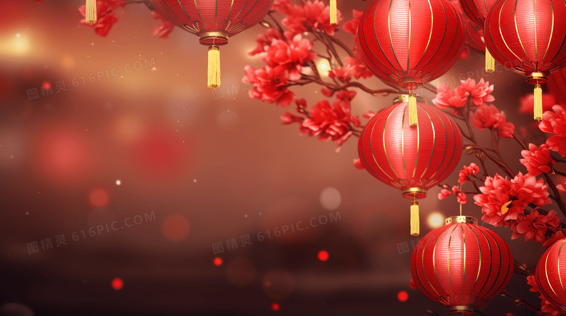 中国庆春节中式花灯灯笼图片