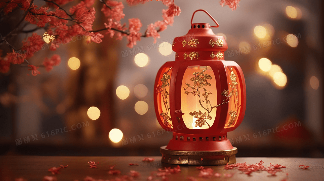 中国新年中式花灯概念图片