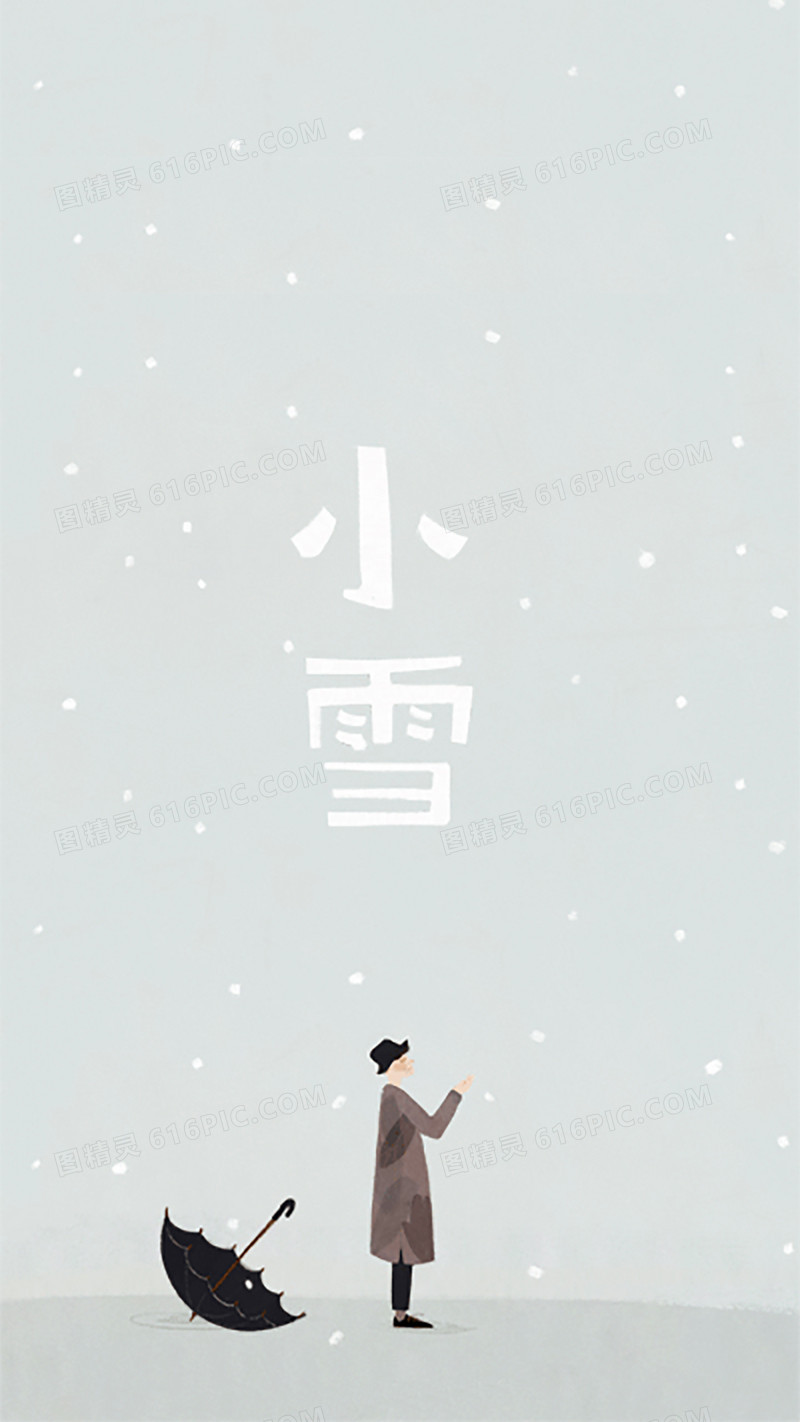 小雪清新简约H5背景