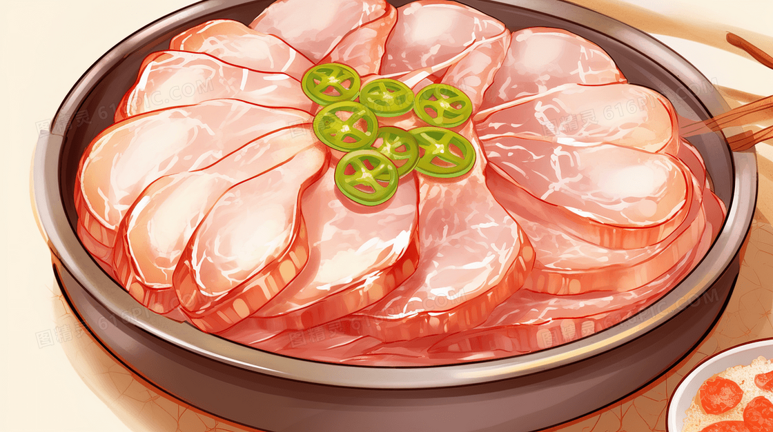 牛肉美食美味插画