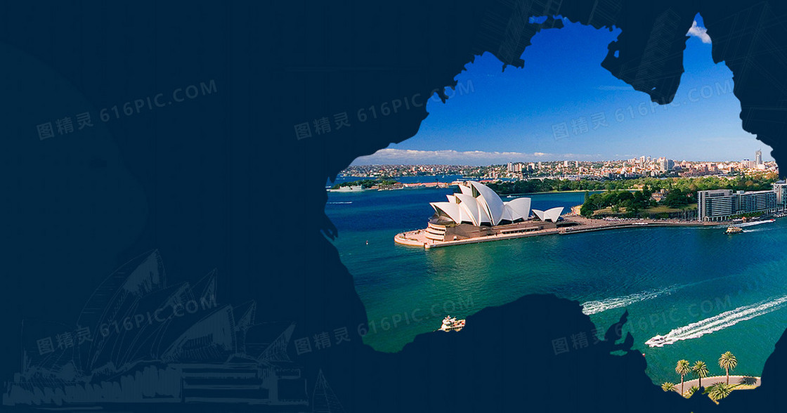澳大利亚旅游留学移民背景素材