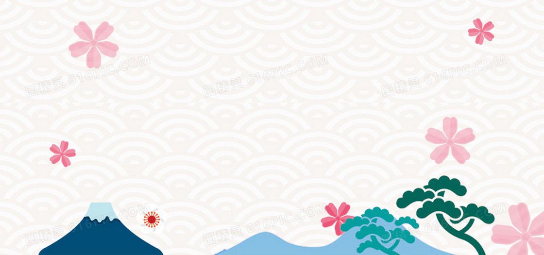 日式风格海报banner背景