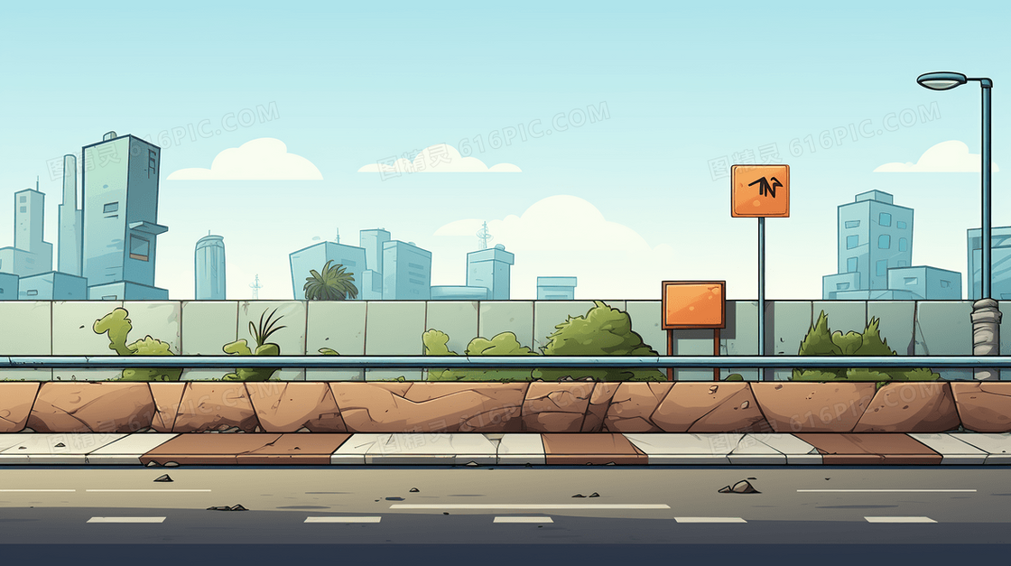 交通安全高速公路插画