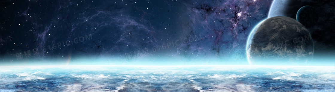 地球 太空 星辰背景图