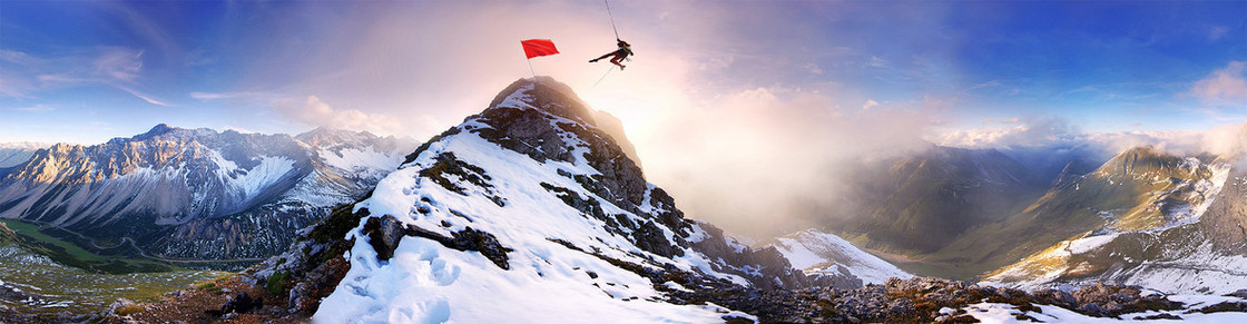 人才招聘山水风景banner