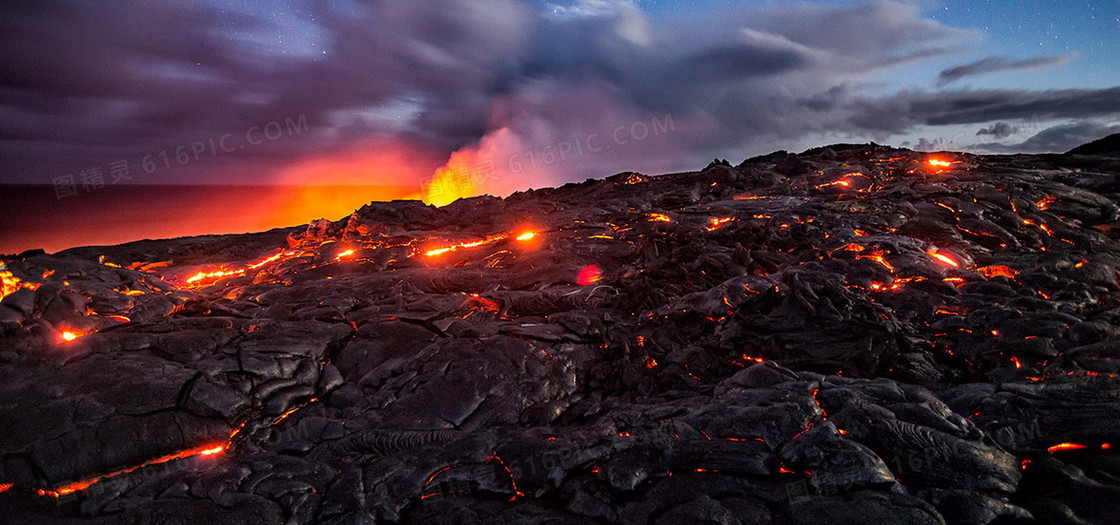 火山背景图