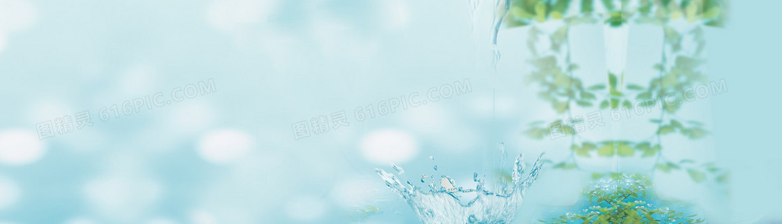清新植物护肤背景banner