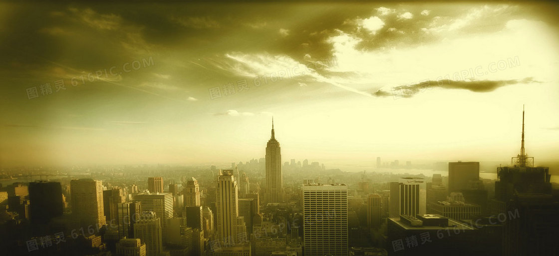 环保防雾霾口罩城市背景banner
