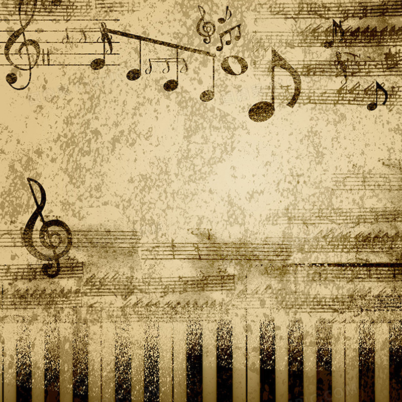 复古钢琴乐谱纹理主图背景