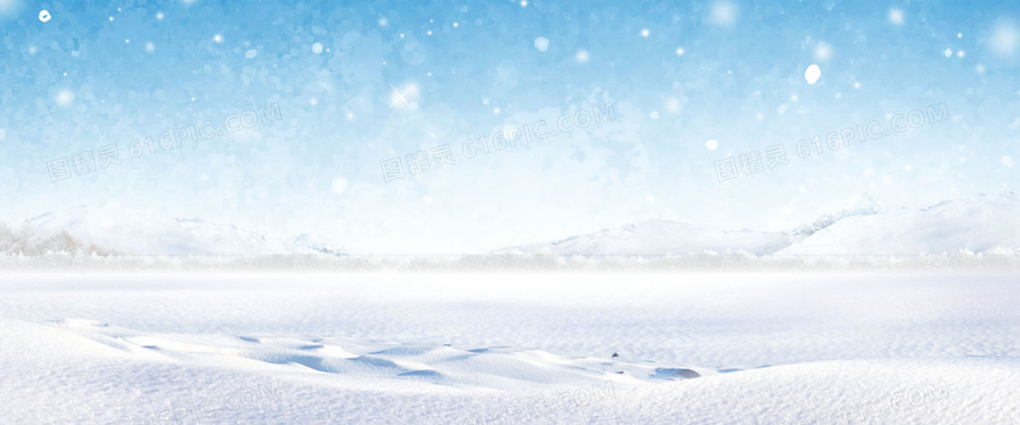 冬季梦幻光晕雪景背景