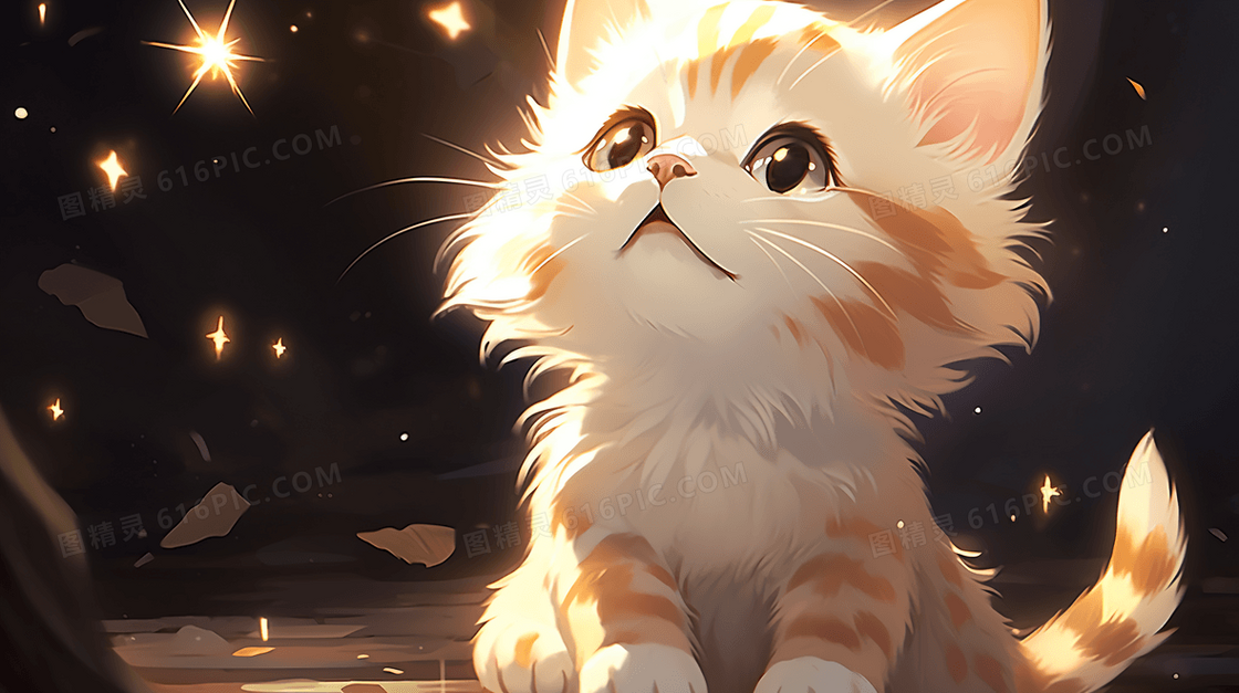 卡通可爱猫咪小猫宠物保护动物插画